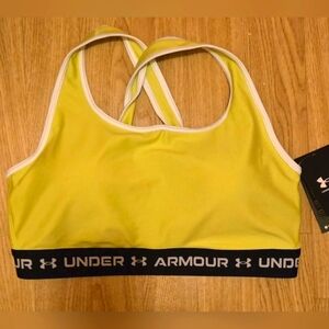 Under Armour Women's Crossback Green Sports Bra SIZE XL